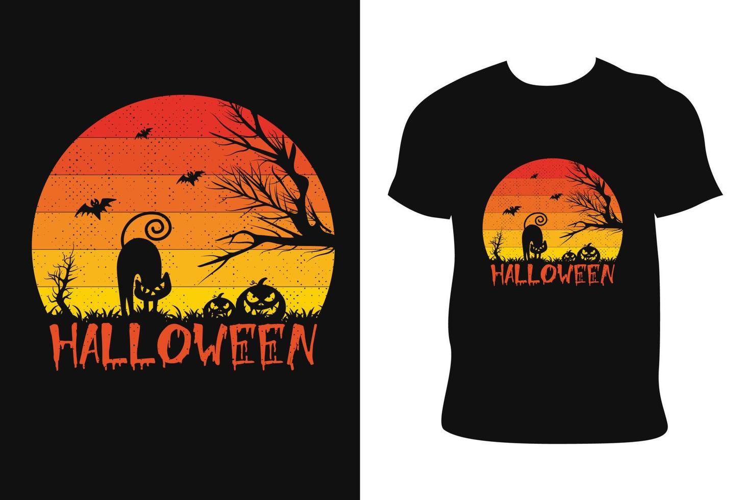 halloween t-shirt ontwerp. halloween t-shirt. halloween t-shirt vrij vector. vector