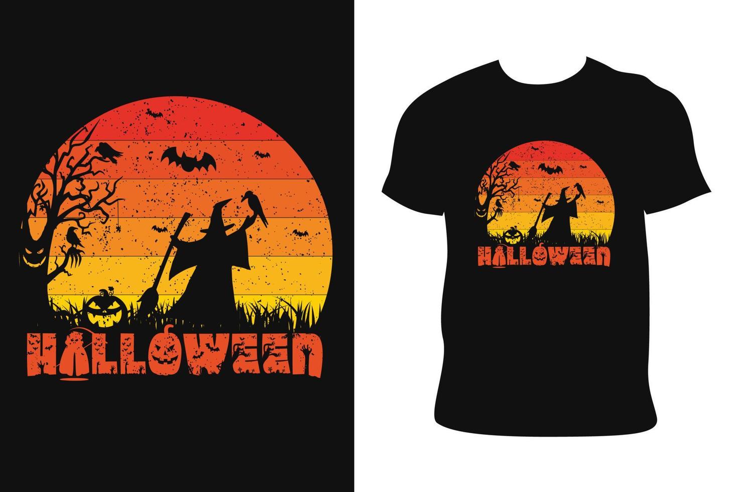 halloween t-shirt ontwerp. halloween t-shirt. halloween t-shirt vrij vector. vector