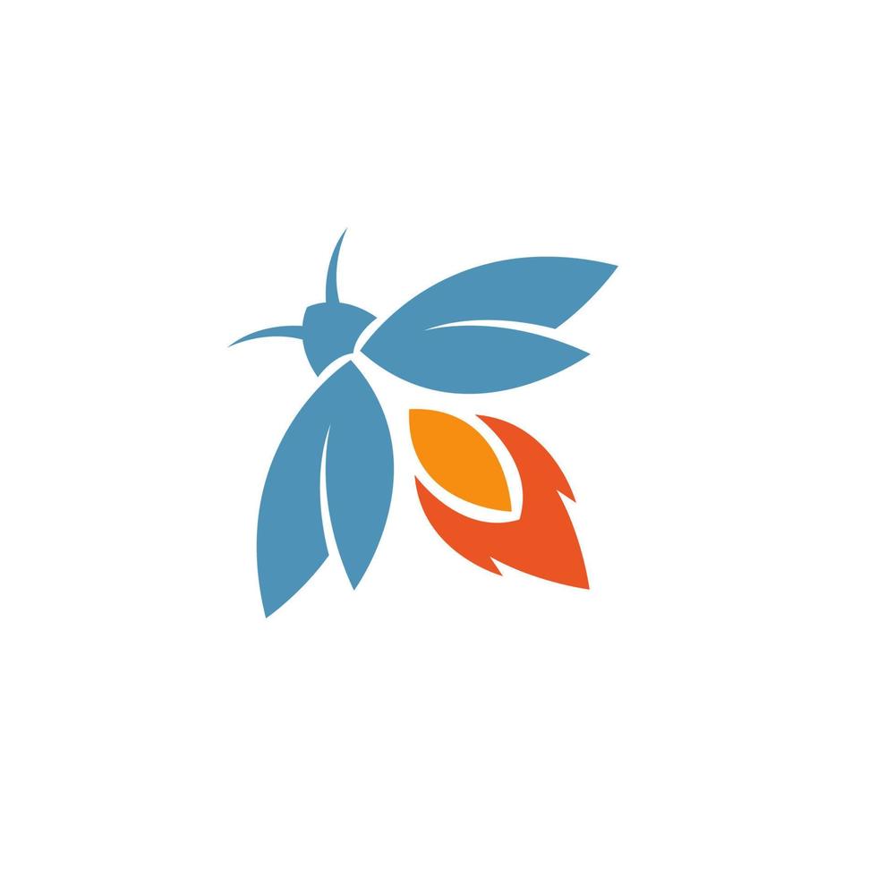 vuurvliegjes logo icoon illustratie vector