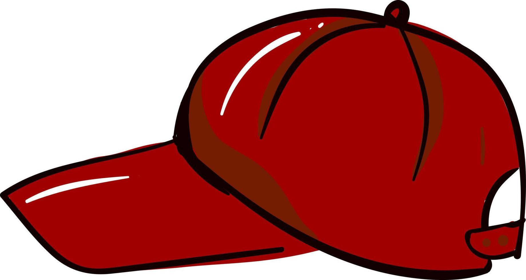 rood pet, illustratie, vector Aan wit achtergrond