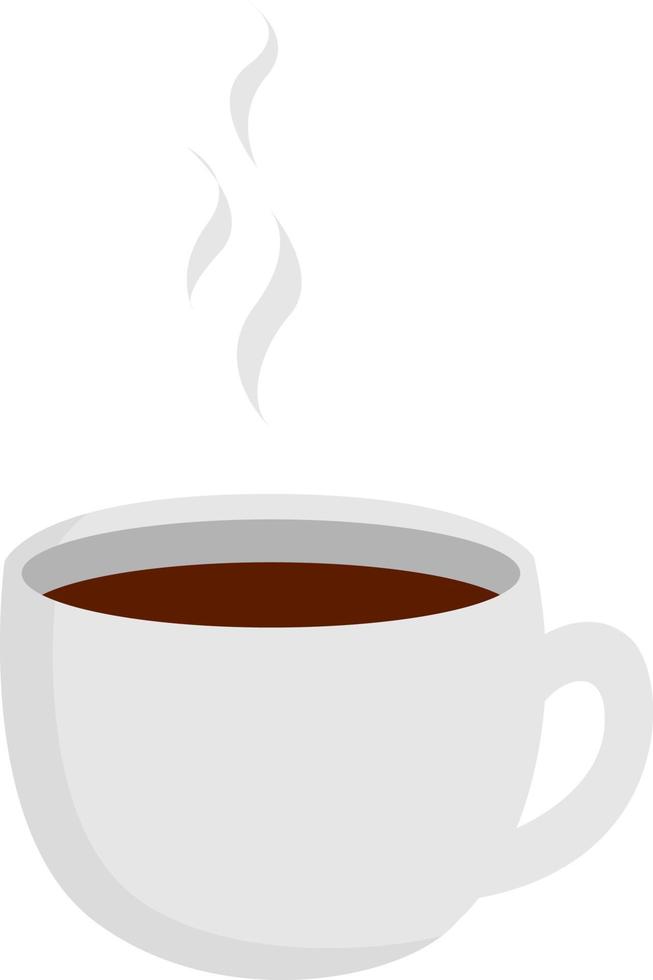 koffie, illustratie, vector Aan wit achtergrond.