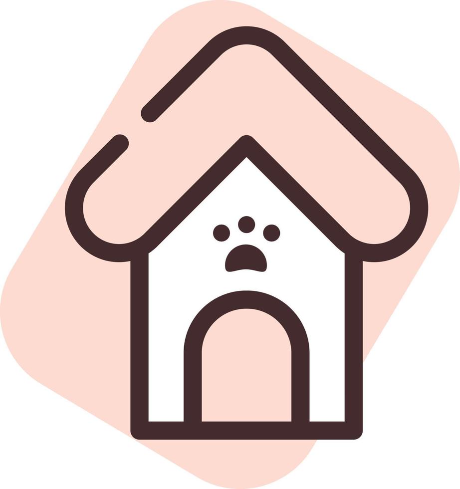 huisdier huis, illustratie, vector Aan een wit achtergrond.