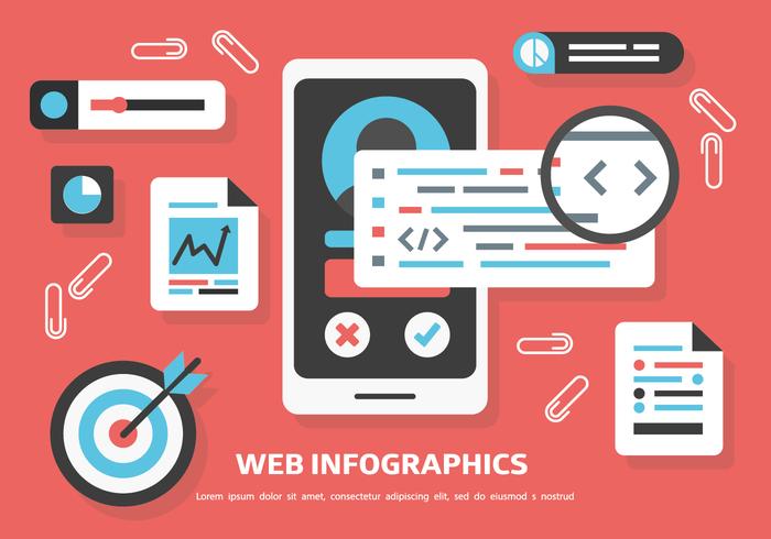 Gratis Web Inforgaphics Vector Achtergrond