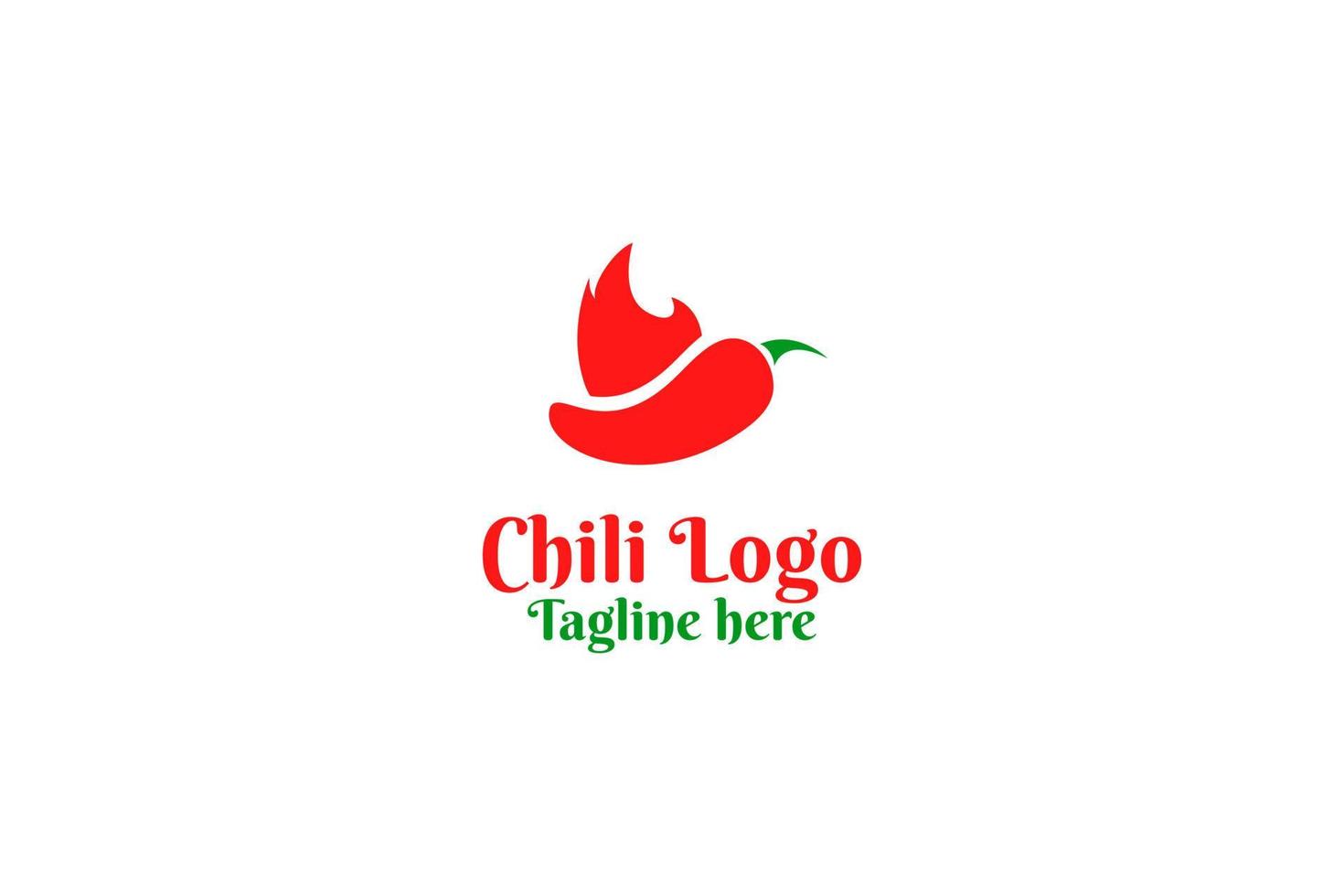 vlak peper Chili logo ontwerp vector illustratie