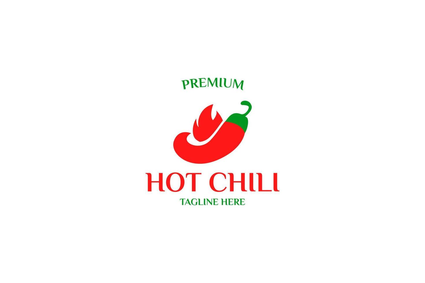 vlak peper Chili logo ontwerp vector illustratie