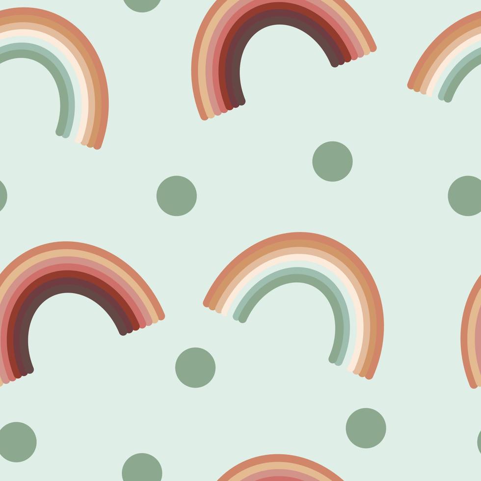 regenboog boho kleur naadloos patroon. vlak stijl. textiel, behang, omhulsel papier vector