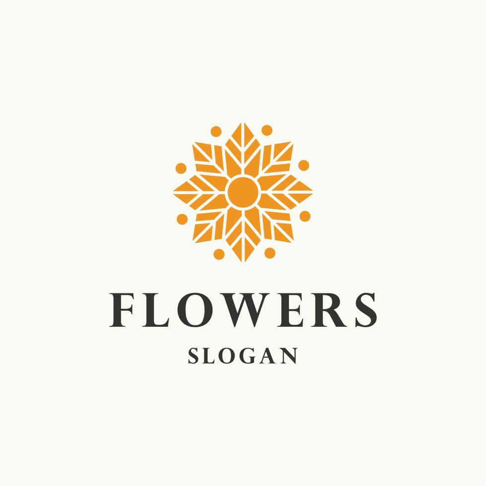 bloem logo pictogram platte ontwerpsjabloon vector