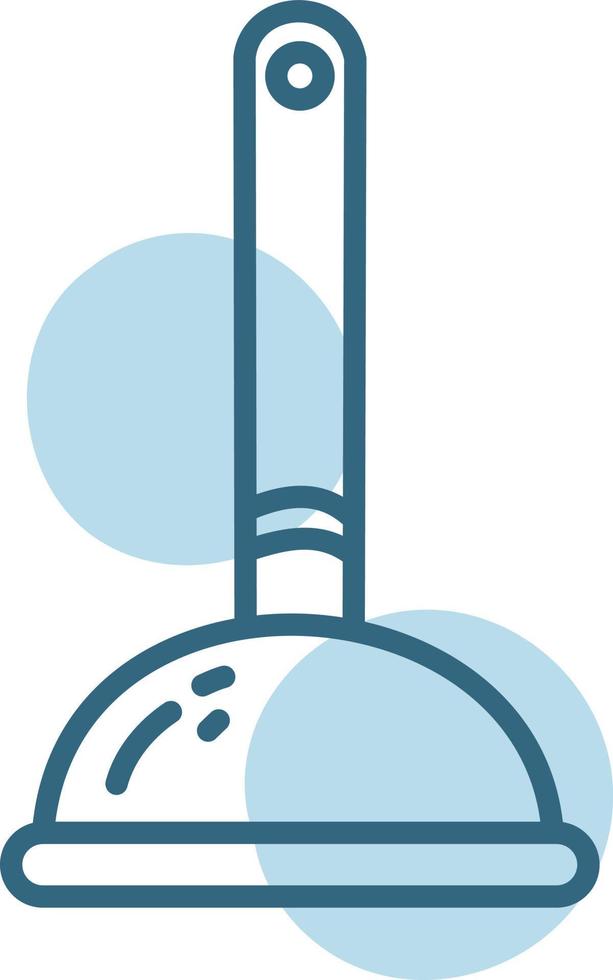 toilet plunjer, illustratie, vector, Aan een wit achtergrond. vector