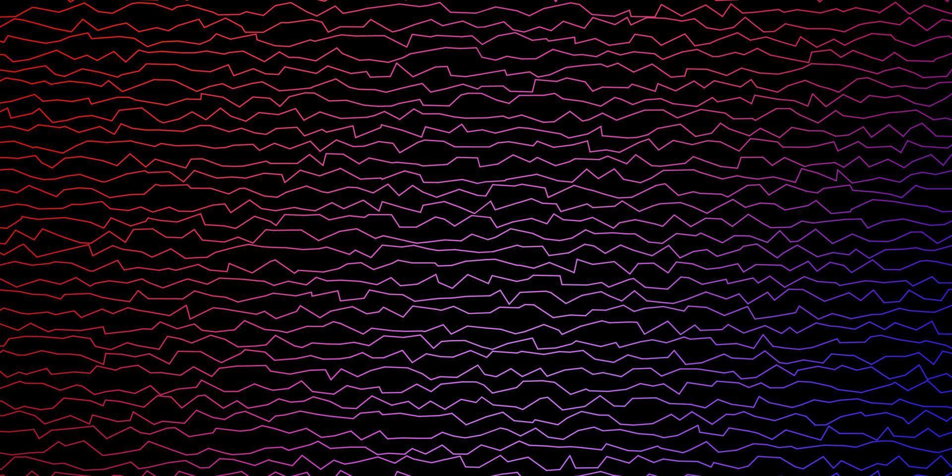 donkerblauwe, rode vectorachtergrond met wrange lijnen. vector