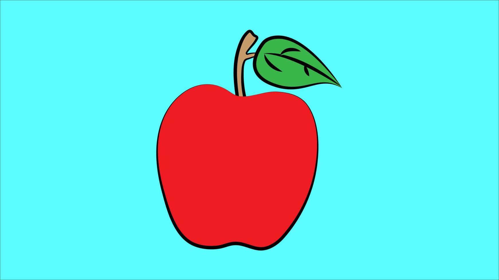 appel icoon geïsoleerd vector illustratie, kleur tekening teken, symbool