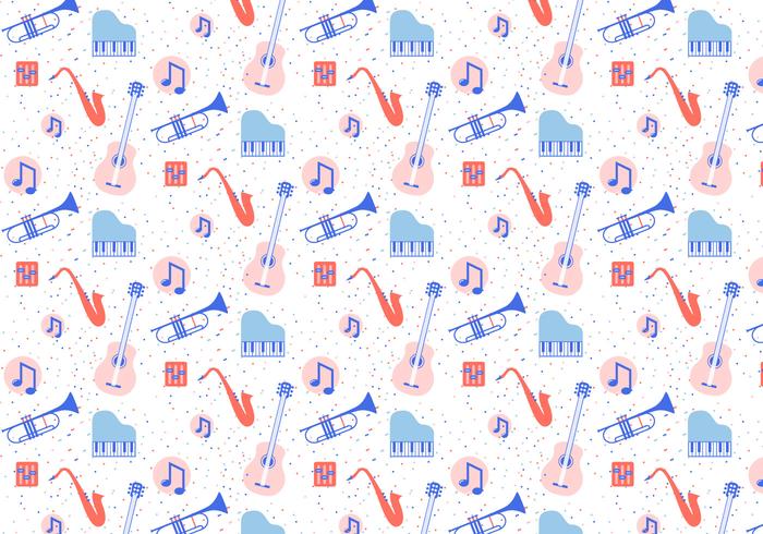 Musical Instruments Pattern vector