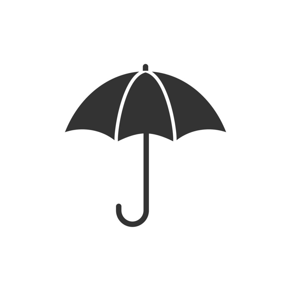 gemakkelijk paraplu icoon voor regenachtig seizoen vector