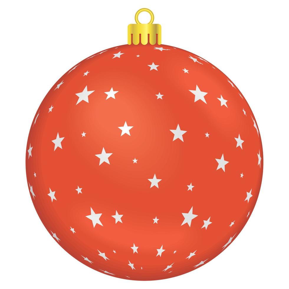 rood sterrenhemel Kerstmis bal vector