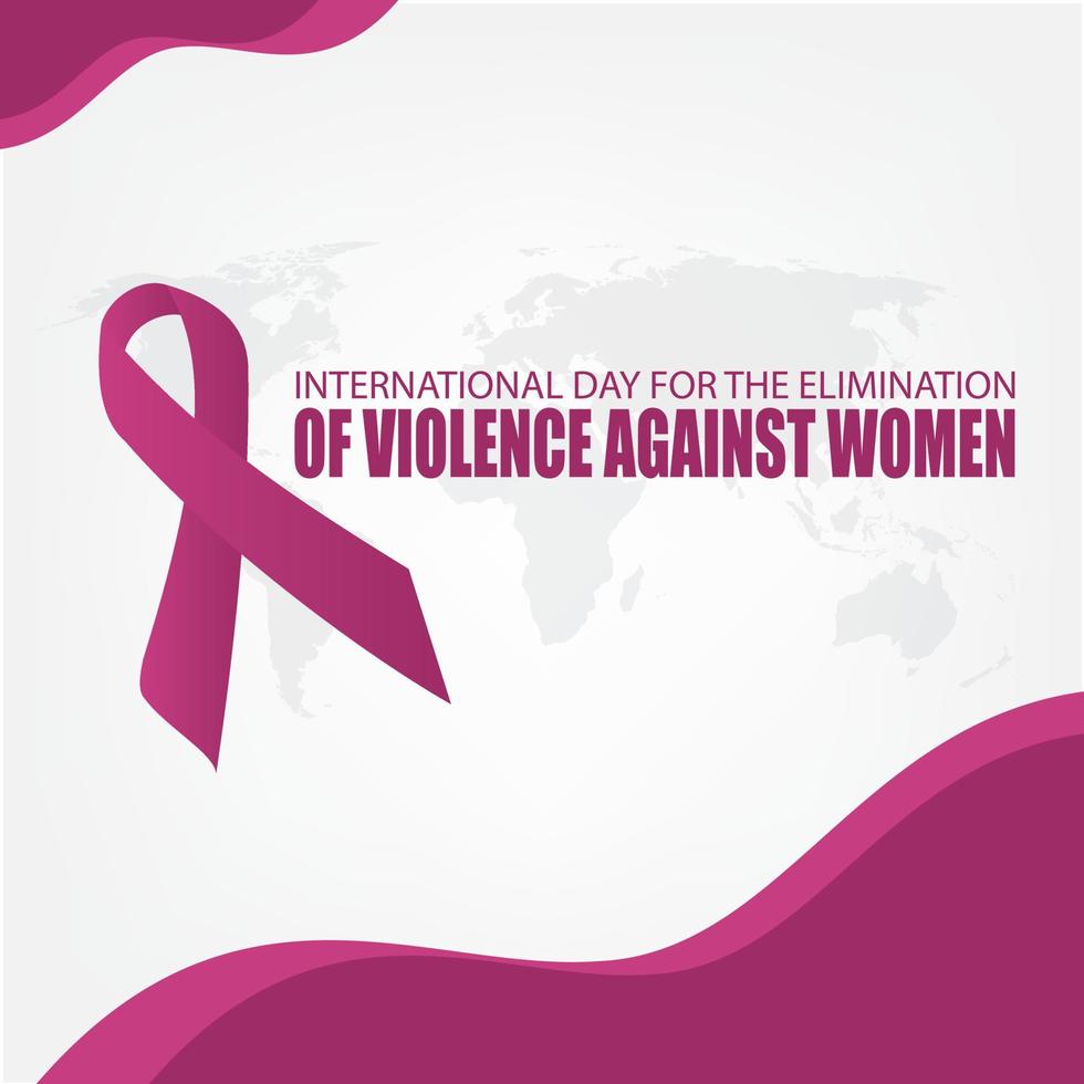 vector illustratie van Internationale dag voor de eliminatie van geweld tegen Dames. gemakkelijk en elegant ontwerp