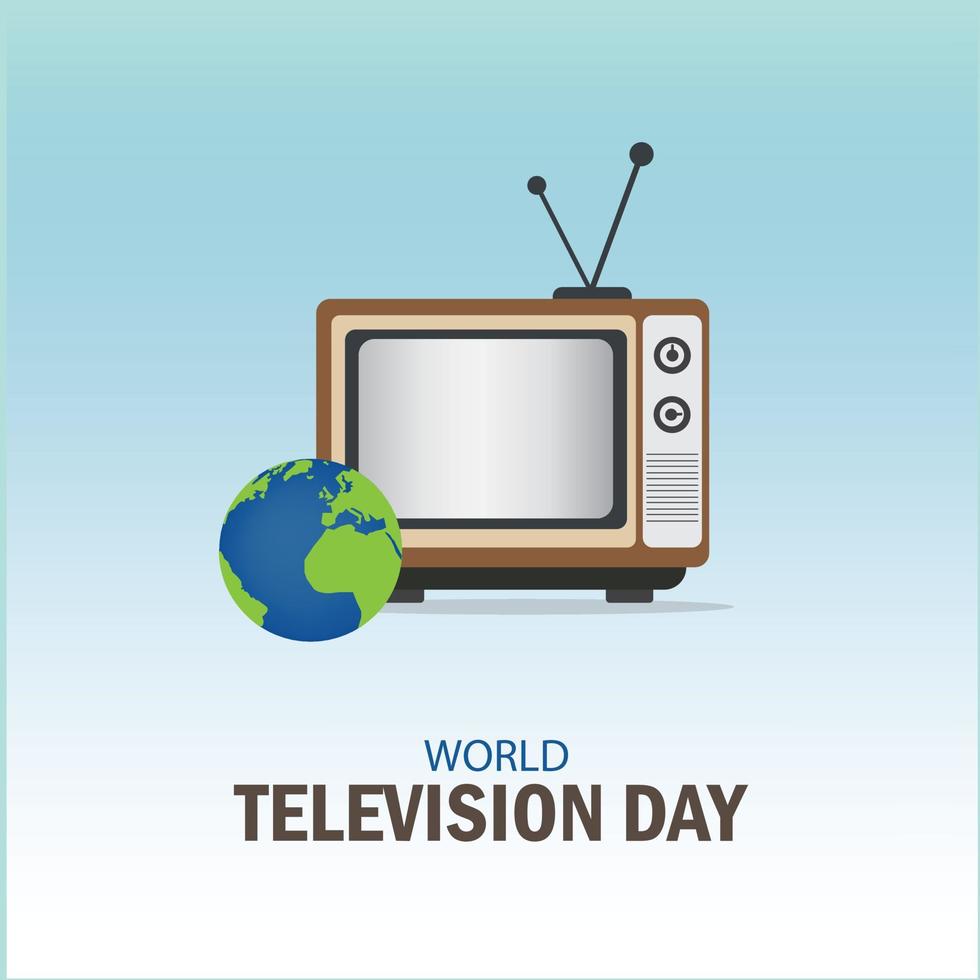 vector illustratie van wereld televisie dag. gemakkelijk en elegant ontwerp