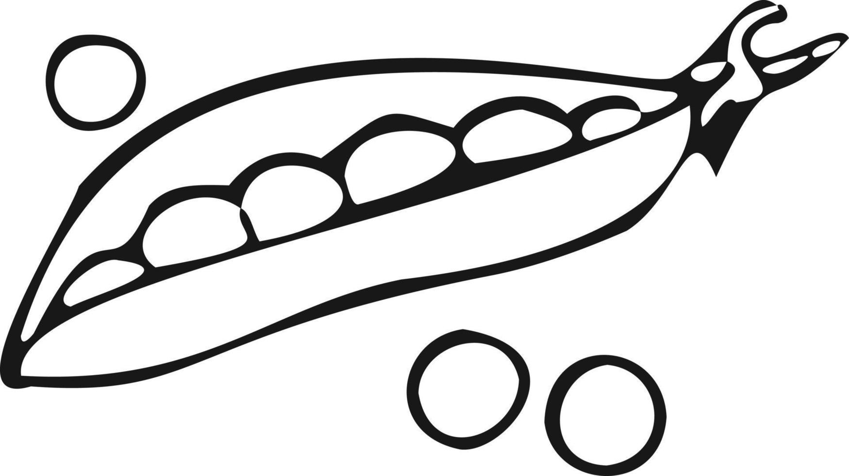 modern icoon erwten lijn symbool. vector wit achtergrond