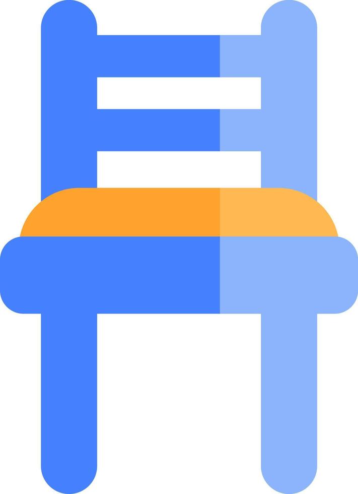blauw houten stoel, illustratie, vector, Aan een wit achtergrond. vector