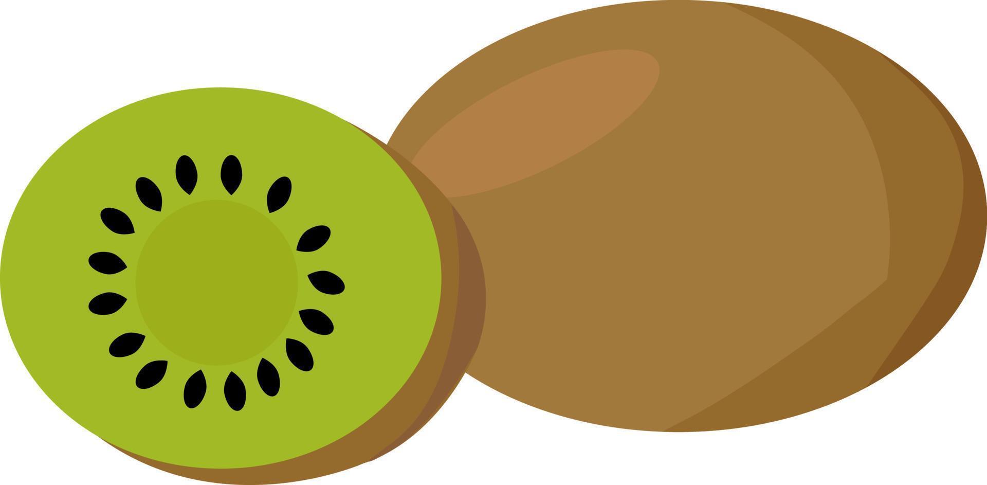 kiwi, illustratie, vector Aan wit achtergrond.