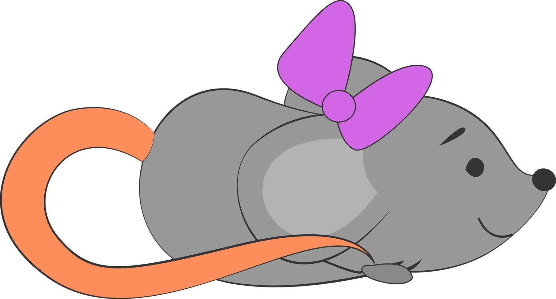 grijs muis, illustratie, vector Aan wit achtergrond.