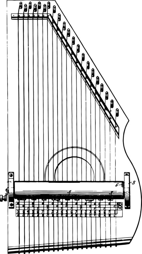 musical instrument, wijnoogst illustratie. vector