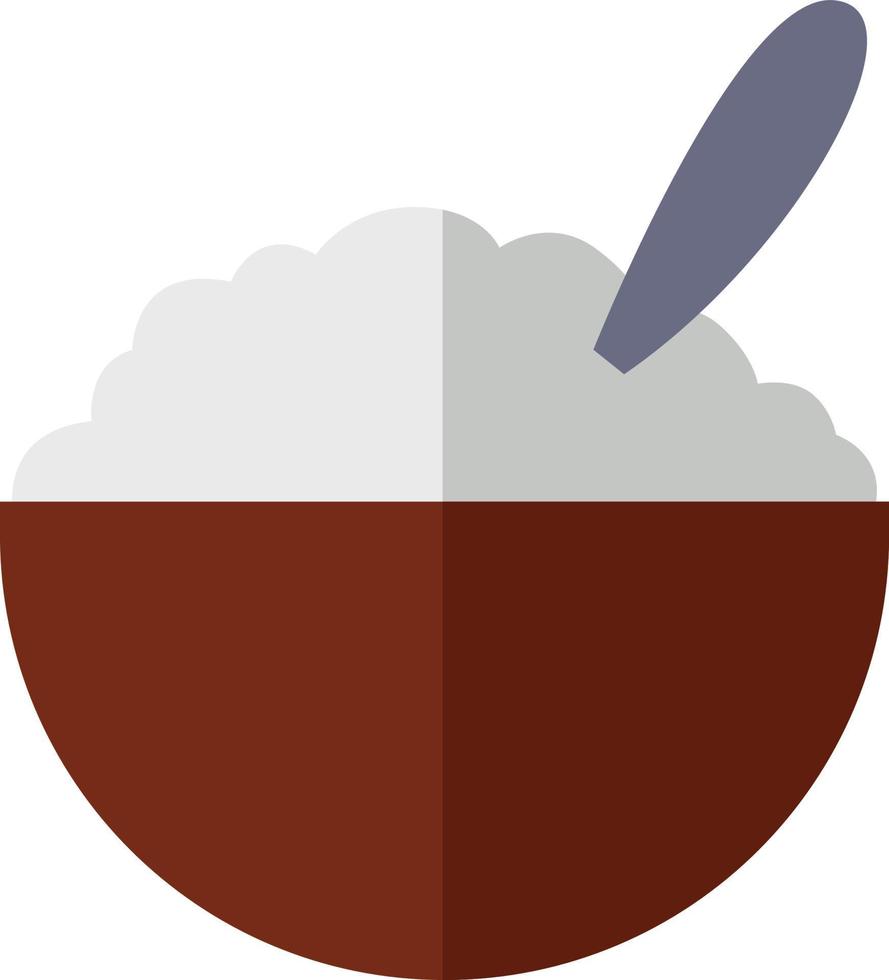 huisje kaas in een rood schaal, icoon illustratie, vector Aan wit achtergrond