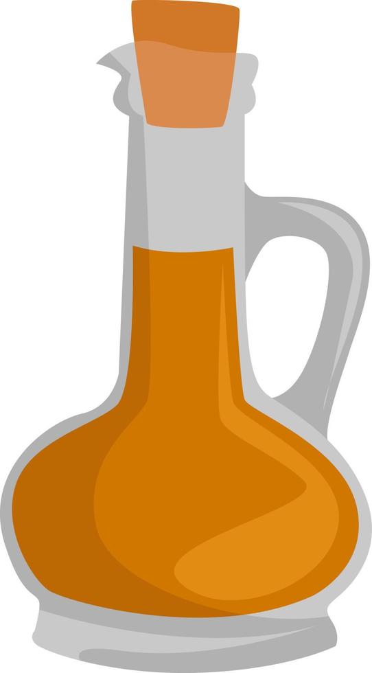olie in fles , illustratie, vector Aan wit achtergrond