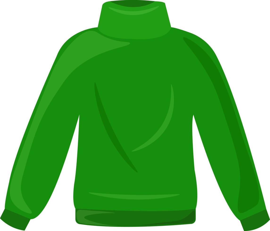 groen blouse, illustratie, vector Aan wit achtergrond.