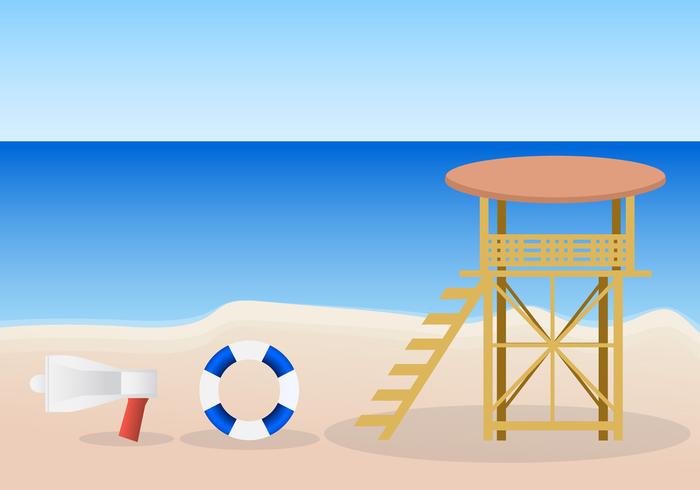 Life guard stand vector