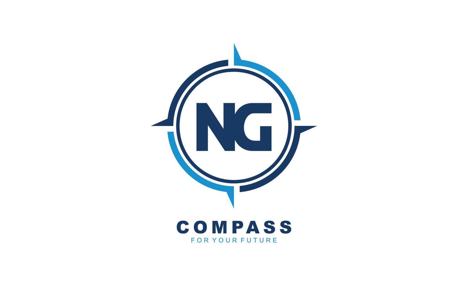 ng logo navigatie voor branding bedrijf. kompas sjabloon vector illustratie voor uw merk.