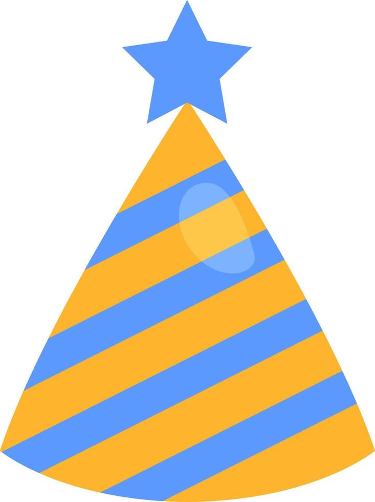 verjaardag hoed, illustratie, vector Aan een wit achtergrond.