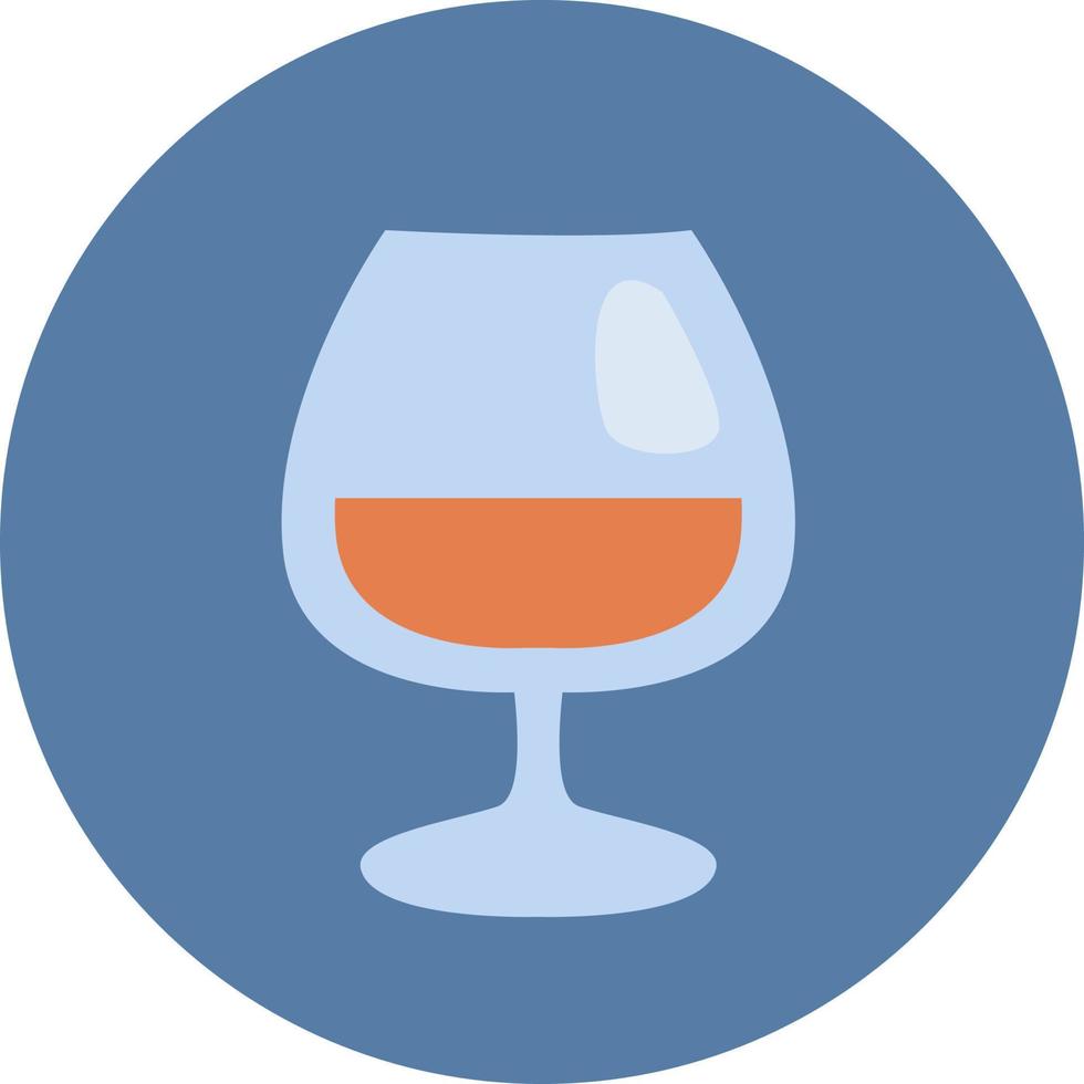 glas van brandewijn, illustratie, vector, Aan een wit achtergrond. vector