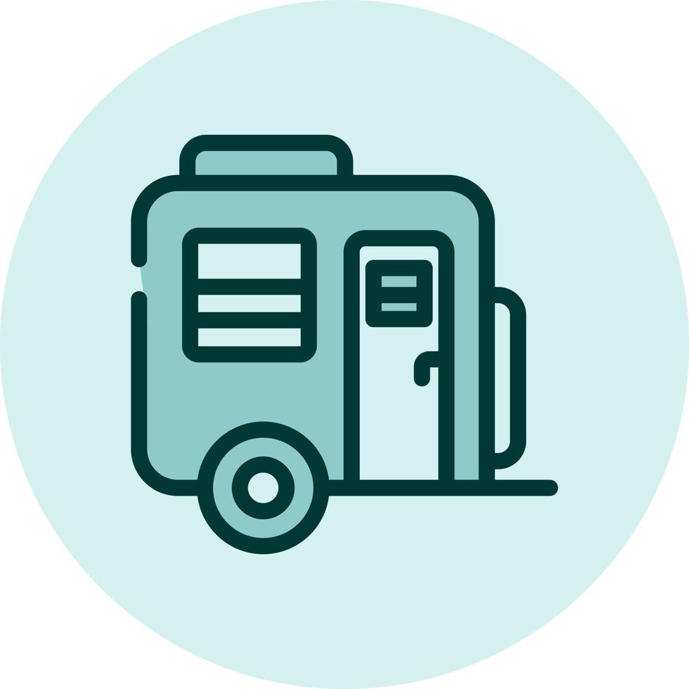 leven caravan, illustratie, vector Aan een wit achtergrond.