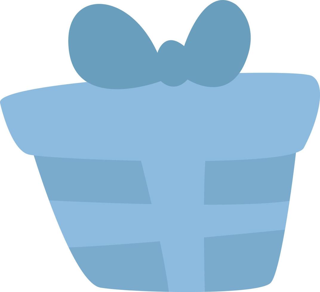 blauw baby Cadeau, illustratie, vector, Aan een wit achtergrond. vector