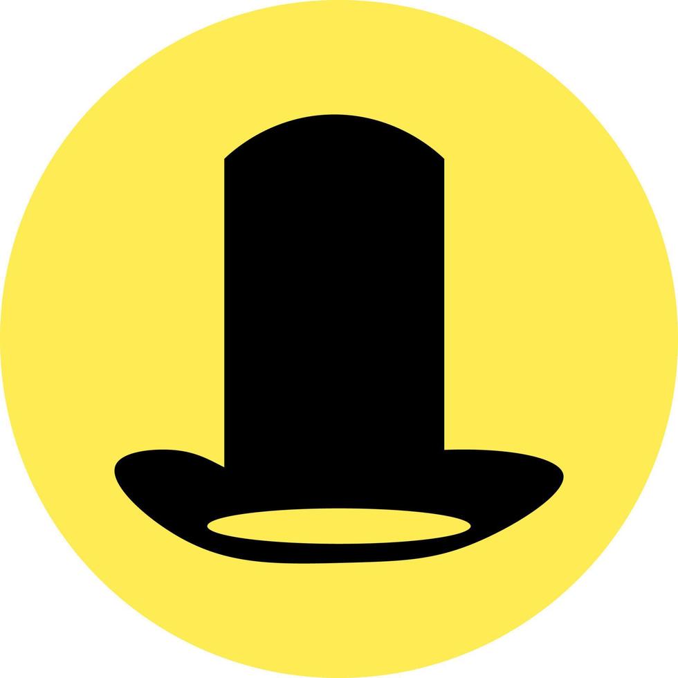 hoog hoed, icoon illustratie, vector Aan wit achtergrond