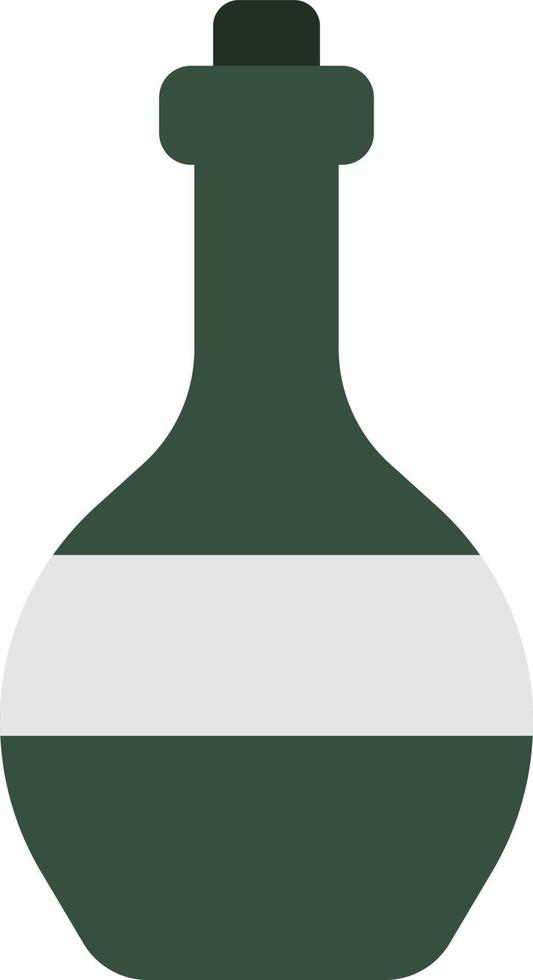 groen wijn fles, illustratie, Aan een wit achtergrond. vector