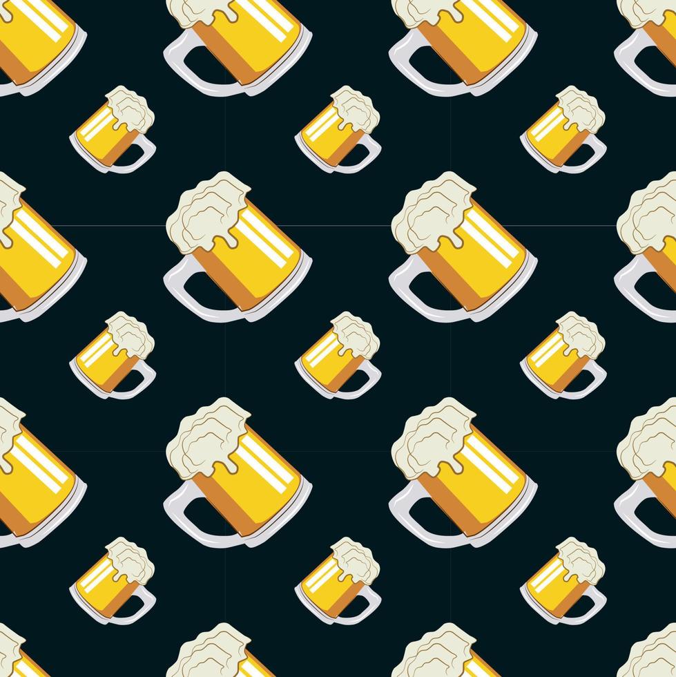 bier patroon, illustratie, vector Aan wit achtergrond.