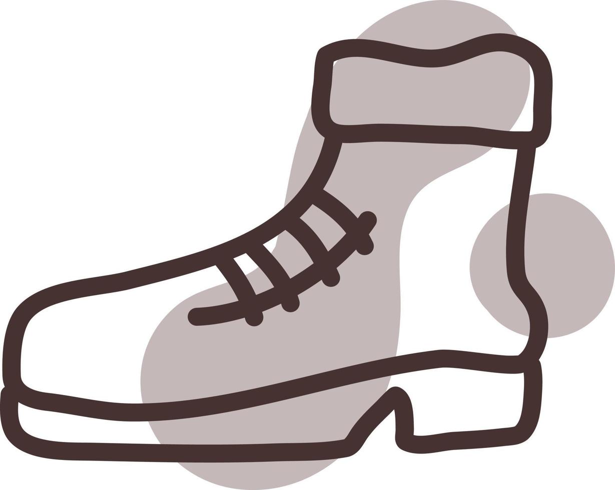 bruin laarzen, illustratie, vector Aan een wit achtergrond.