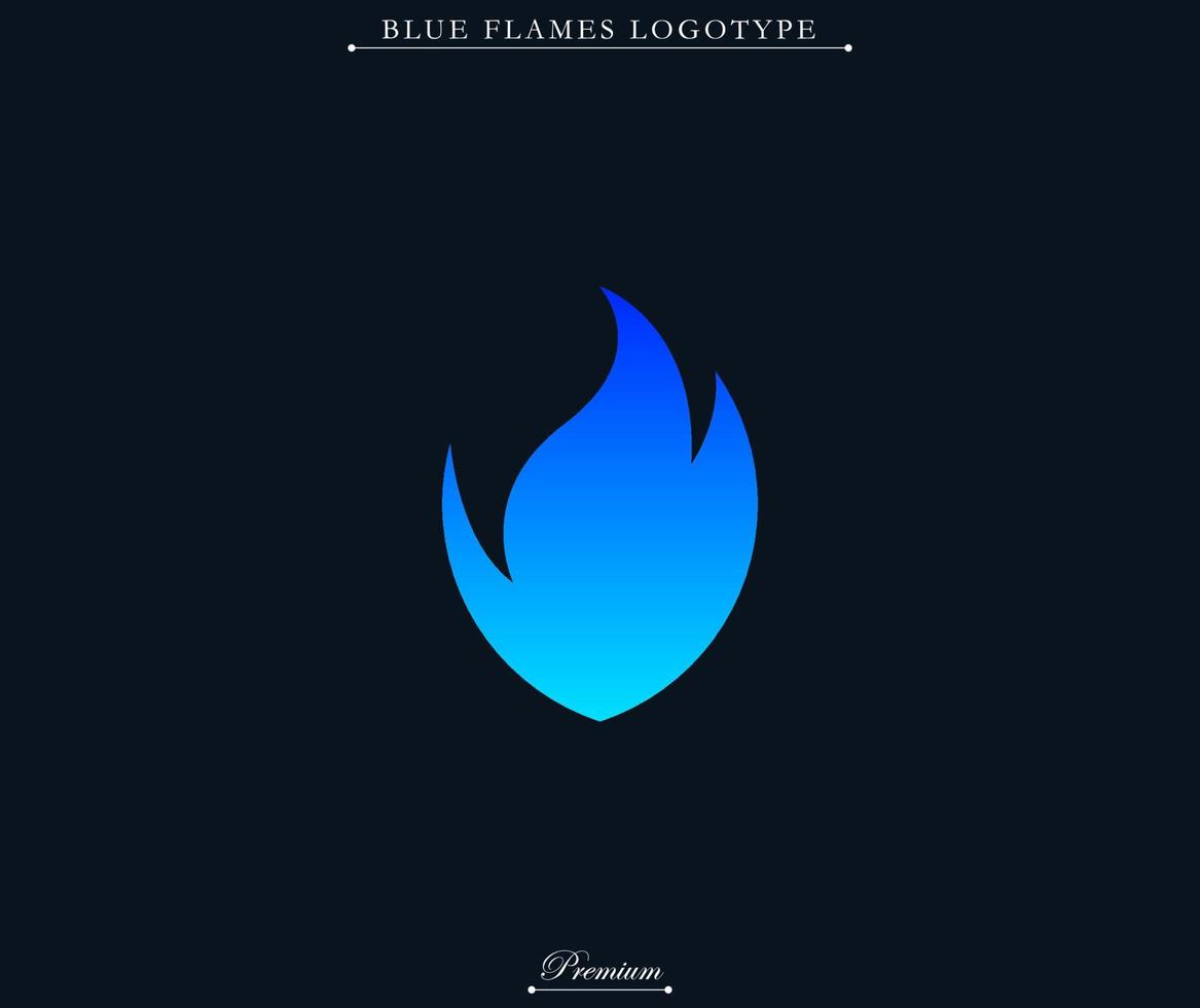 blauw vlam modern en futuristische logotype illustratie. brand met blauw helling symbool. fit voor bedrijf merk, industrie koopwaar, identiteit. vector eps 10