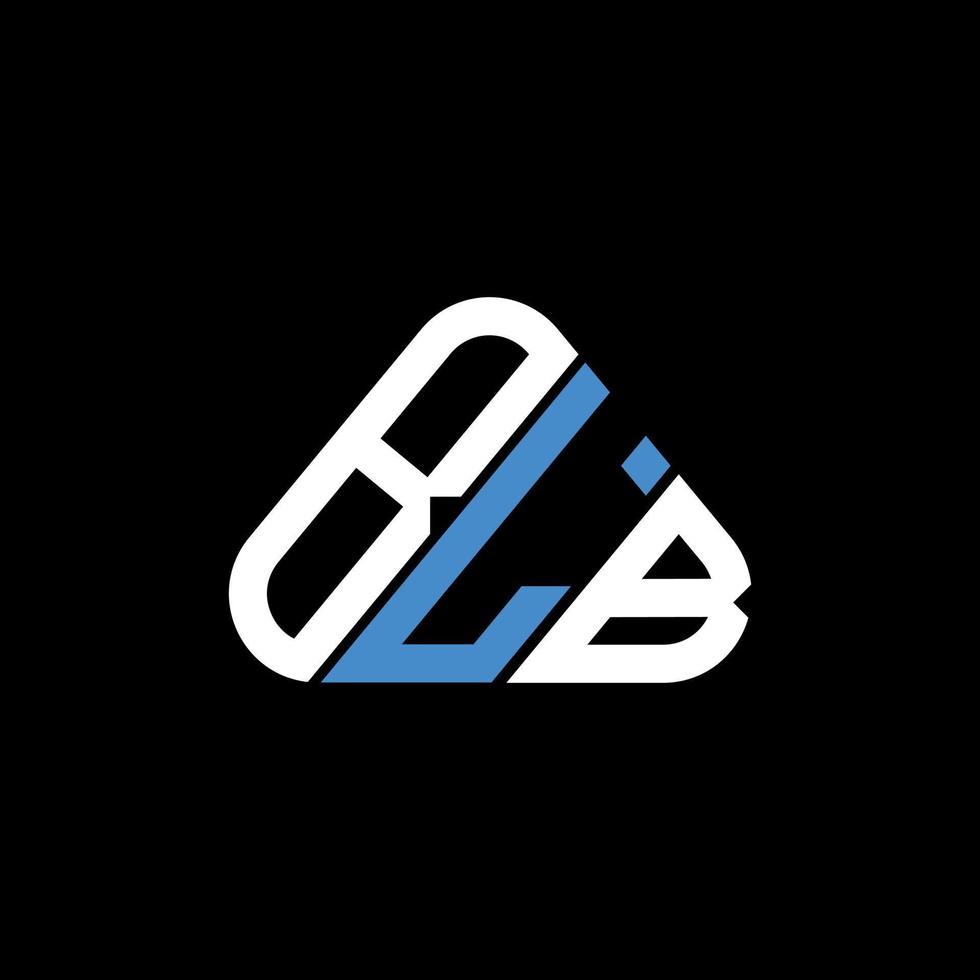 blb brief logo creatief ontwerp met vector grafisch, blb gemakkelijk en modern logo in ronde driehoek vorm geven aan.