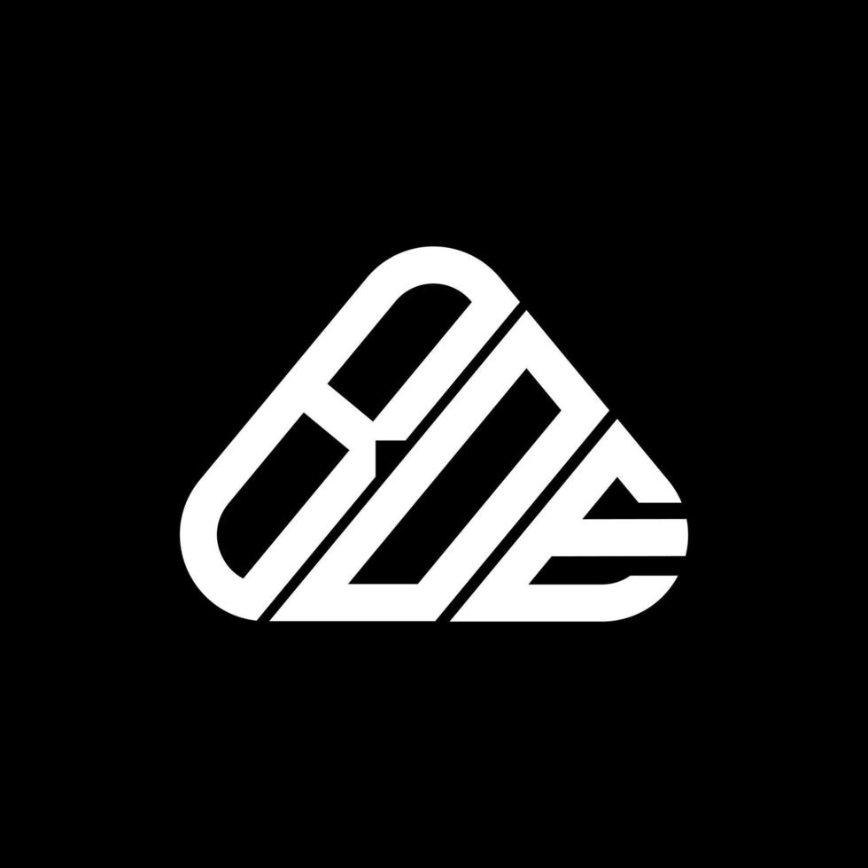 boe brief logo creatief ontwerp met vector grafisch, boe gemakkelijk en modern logo in ronde driehoek vorm geven aan.