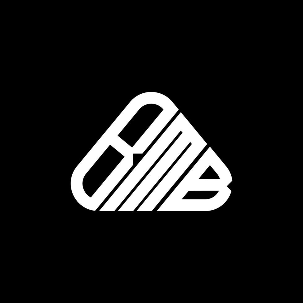 bmb brief logo creatief ontwerp met vector grafisch, bmb gemakkelijk en modern logo in ronde driehoek vorm geven aan.