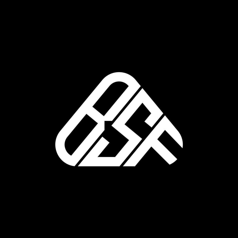 bsf brief logo creatief ontwerp met vector grafisch, bsf gemakkelijk en modern logo in ronde driehoek vorm geven aan.