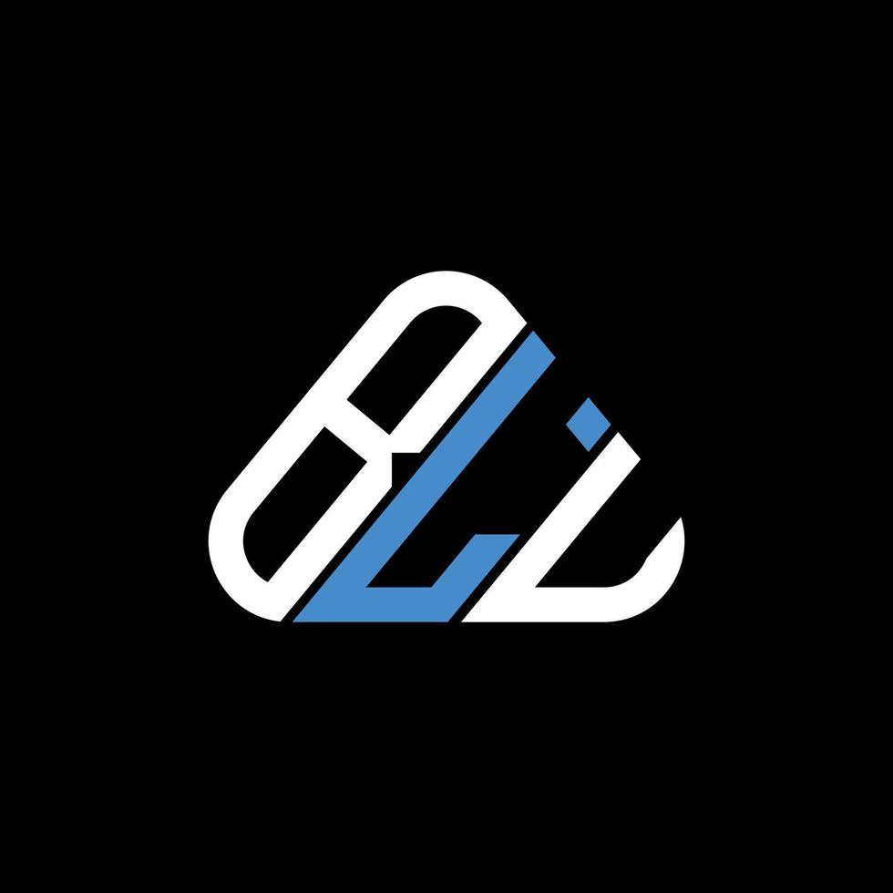 blu brief logo creatief ontwerp met vector grafisch, blu gemakkelijk en modern logo in ronde driehoek vorm geven aan.