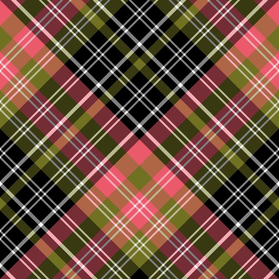 naadloos patroon in zwart, roze, groen en wit kleuren voor plaid, kleding stof, textiel, kleren, tafelkleed en andere dingen. vector afbeelding. 2