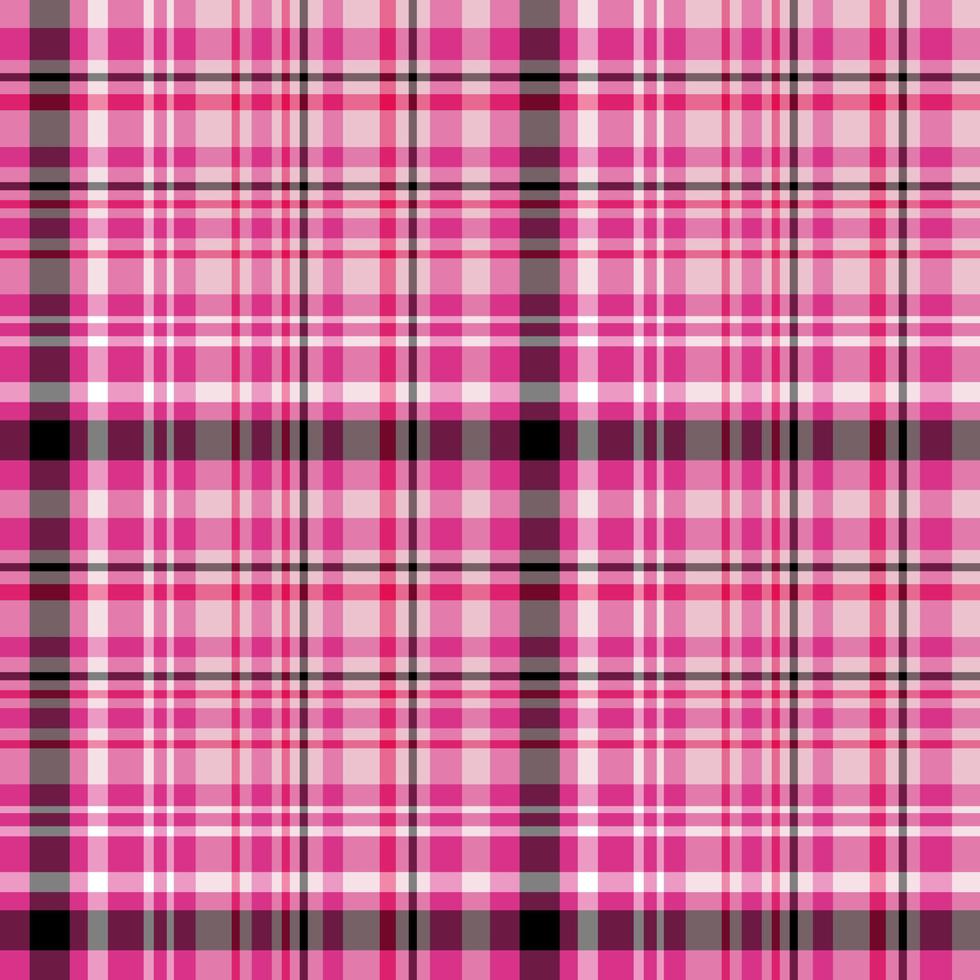 naadloos patroon in elegant roze en zwart kleuren voor plaid, kleding stof, textiel, kleren, tafelkleed en andere dingen. vector afbeelding.