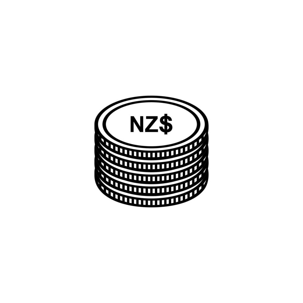 nieuw Zeeland valuta icoon symbool. nieuw Zeeland dollar, nzd teken. vector illustratie