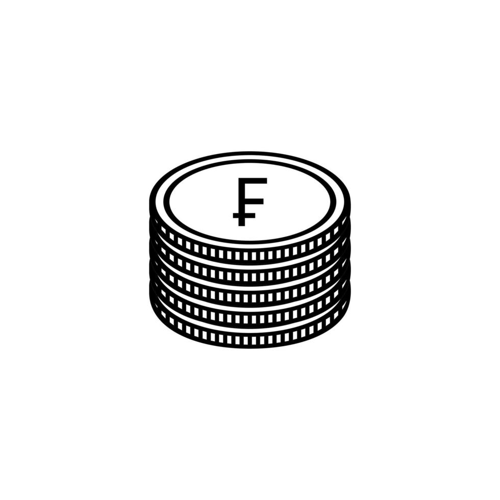 Frans munteenheid, Frankrijk geld icoon symbool. Frans frank, frf teken. vector illustratie