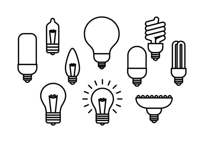 Gratis Light Bulb Line Icon Vector