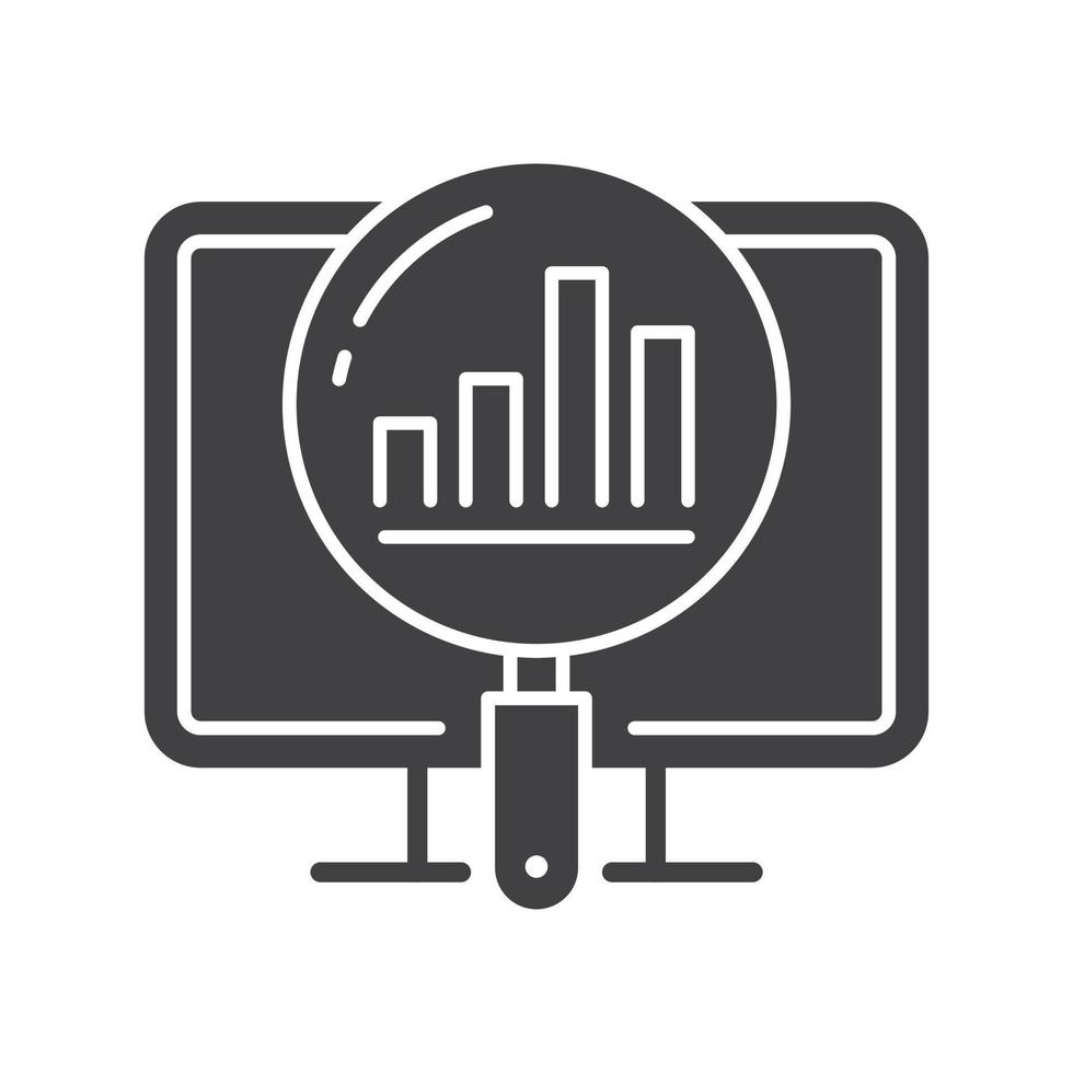 analytics icoon. vector illustratie. symbool van bedrijf intelligentie, gegevens analyse, afzet Onderzoek.