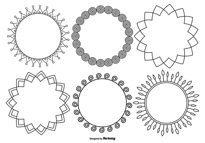 Funky Decoratief Frame Collection vector